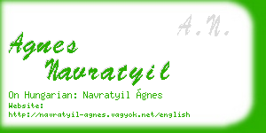 agnes navratyil business card